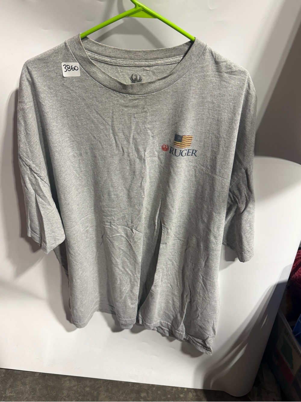 #3860-Ruger Men's Short Sleeve Crewneck T-Shirt - Gray
